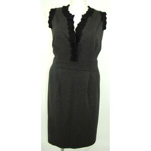 JUST TAYLOR WOMAN GRAY BLACK KNIT CAREER DRESS SIZE 20W    A111
